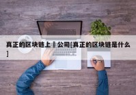 真正的区块链上巿公司[真正的区块链是什么]