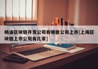 杨浦区块链开发公司有哪些公司上市[上海区块链上市公司有几家]